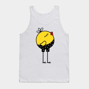 Cute Little Yellow Bird Cartoon Character Tank Top